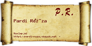 Pardi Róza névjegykártya