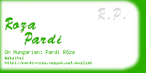 roza pardi business card